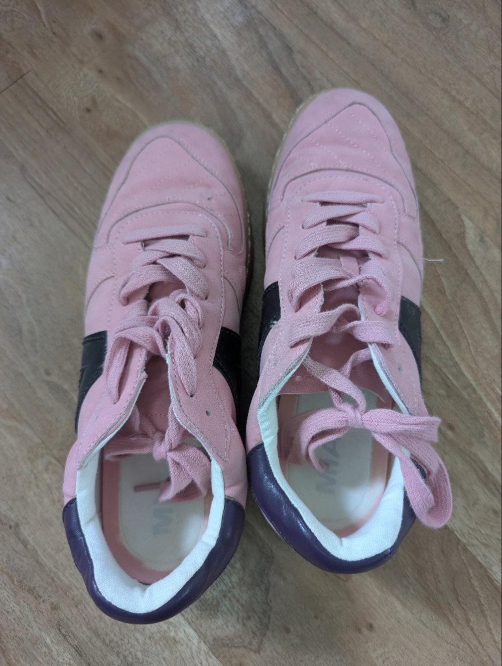 MIA Pink Sneakers with Black and Purple Accents